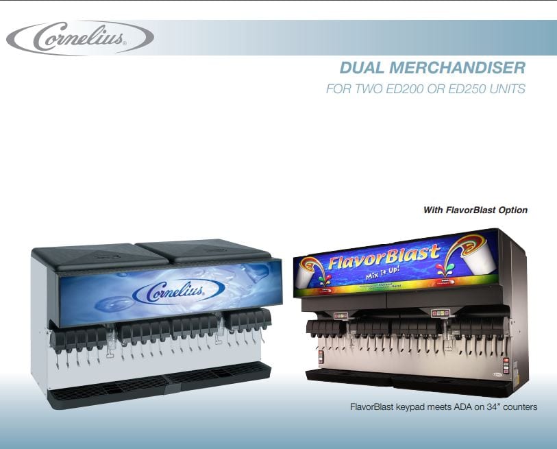 Cornelius Dual Merchandiser Beverage System